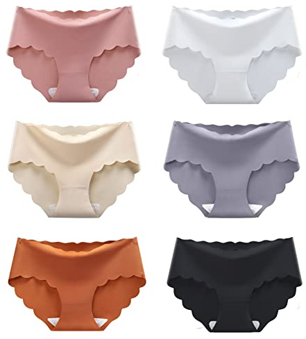 Democool Women's Seamless Hipster No Show Invisible Ice Silk Stretch Underwears Pack Bikini Underwear Panty