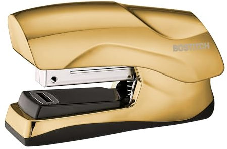Bostitch Office Heavy Duty 40 Sheet Stapler, Small Stapler Size, Fits into The Palm of Your Hand; Gold Chrome