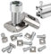 Nutensteine M5, T-Nut Schiene Mit Schrauben, Kohlenstoffstahl Nutenstein für C Profil, Aluprofil, Spannpratzen, Aluschiene, Aluminiumprofil-Extrusionsschlitz 30-Serie