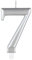 Unique- Candela di Compleanno-8 cm-Colore Argento Metallizzato-1 Pezzo (Confezione da 1), Silver, 19597