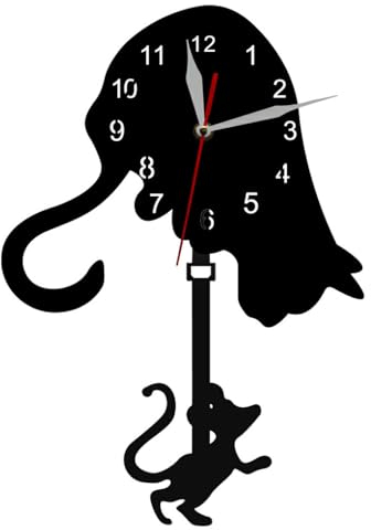 Allayu Robuste Konstruktion und leicht ablesbare Pendel Wanduhr für mühelose Zeitmessung. Uhr im einzigartigen Acryl Stil