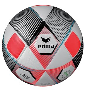 Erima HYBRID Match Pallone da Pallamano (7192401) Unisex adulto, argento/fiery-coral, 5