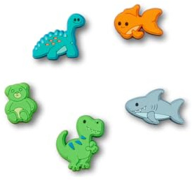 Crocs Unisex Cartoon-Tier-Charms, 5 Stück, Einheitsgröße, mehrfarbig, Einheitsgröße