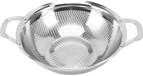 Aoveew Passoire Ronde en Acier Inoxydable pour Une Cuisson et Un égouttage efficaces passoire Cuisine passoire INOX passoire Riz (25CM)
