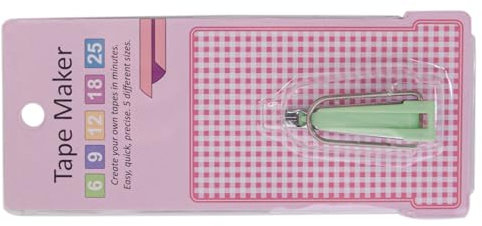 FUUGlan Schrägbandformer 6 mm, 9 mm, 12 mm, 18 mm, 25 mm, 5 Größen, zum Quilten und Nähen von Stoff