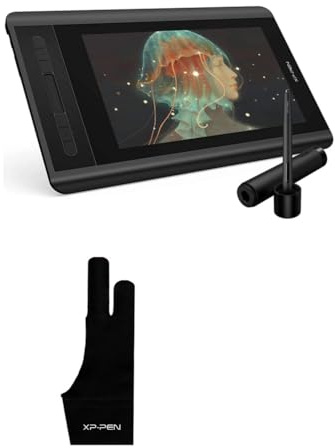 XP-PEN Artist12 11.6 Inch FHD Drawing Monitor Pen Display Graphic Monitor & XPPen Artist Drawing Glove 2-Fingers Glove