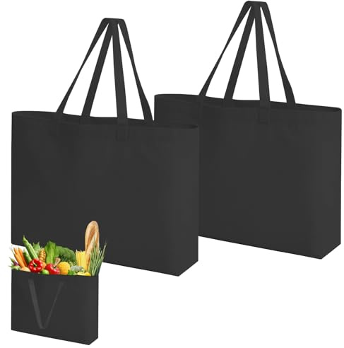 dogmoon 2 st. bomullsväska, 45 x 35 x 8 cm stor shoppingväska, bomullspåse, tygpåse, tygpåse utan tryck, återanvändbar jutepåse för tvätt sport shopping