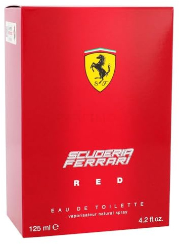 FerrariRed.Eau de Toilette Uomo, Profumo Spray Naturale, 125 ml, Fragranza Classica