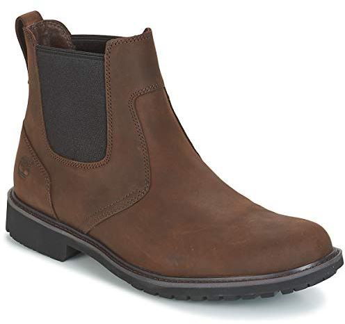 Timberland Stormbucks Pull-on - Stivali Chelsea Uomo, Marrone (Burnished Dark Brown Oiled), 42 EU