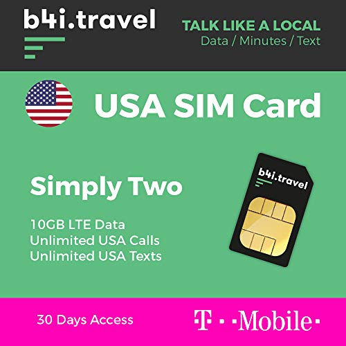 Power SIM Prepaid SIM-Karte USA - 50GB 5G / LTE - Unbegrenzte Anrufe und SMS in den USA - 30 Tage