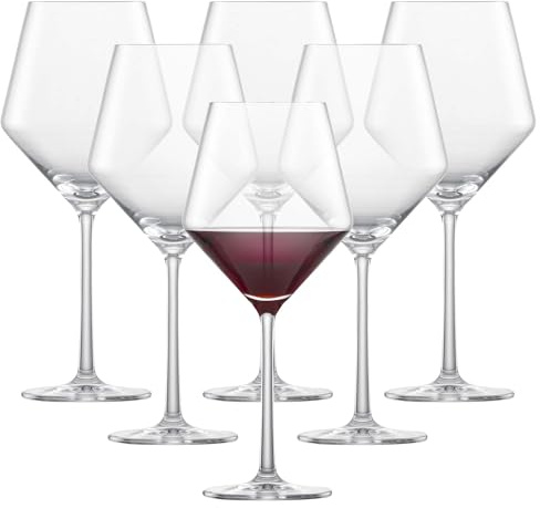 ZWIESEL GLAS Pure Beaujolais Red Wine Glasses (Set of 6), Wine Glasses for Red Wine, Dishwasher-Safe Machine-Made Tritan Crystal Glasses, Made in Germany (16 Ounce)