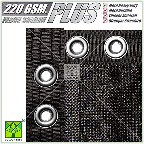 ColourTree Plus Fence Privacy Screen Mesh Cover, Commercial Grade 220 GSM,Heavy Duty Perfect for Outdoor Back Yard