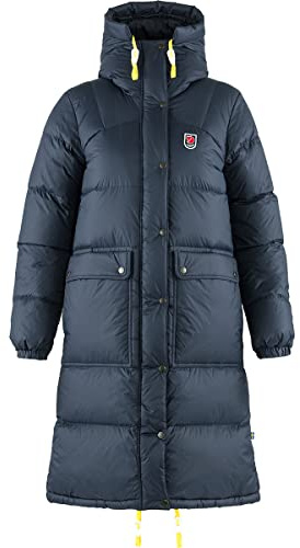 FJALLRAVEN Women's Expedition Long Down W Parka, blue, L UK