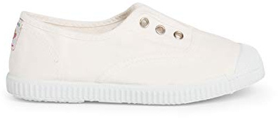 Pisamonas Zapatillas Lona Punta Goma Sin Cordones Talla 30 Color Blanco