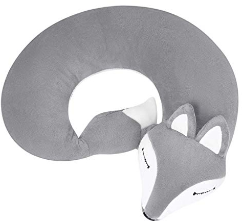 Nackenkissen Fuchs Form Nackenstützkissen Memoryfoam Nackenhörnchen Hochwertig Softplüsch Nackenpolster Waschbar Travel Neck Pillow Weich Nackenstütze Ergonomisch Reisekissen Reise Flugzeug Haus Büro