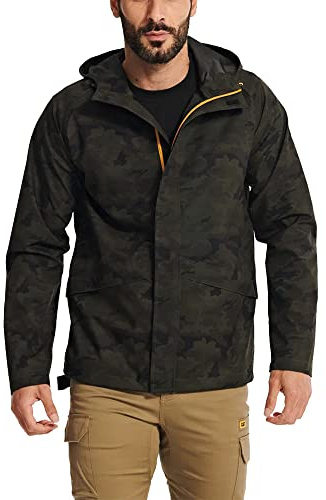 Caterpillar Chaqueta Impermeable Esencial, Camuflaje Nocturno, L para Hombre