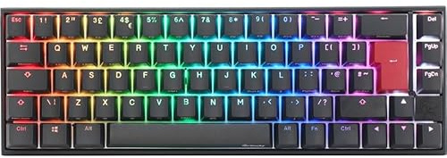 Ducky Mecha Pro SF 65% USB RGB Mechanical Gaming Keyboard Cherry MX Red - UK Lay