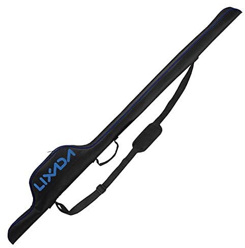 HUIOP Portable Fishing Rod Case, 63'' Fishing Pole Bag Portable Fishing Rod Case Folding Fishing Pole Holder Large Capacity Rod Tackle Organizer Storage Bag Softcase