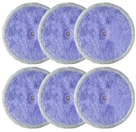 KAMNIK 4/6pcs Mopping Cloths ，Compatible For EVERYBOT Edge RS700 RS500 Replace Washable Mother Yarn And Microfiber Mop Pads Household Clenaing Tool (Color : 6PCS)