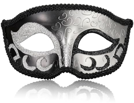 MYSEUNI Maskerad balmask för män, retro, venetiansk mask för herr, halloween, maskeradbal, mardi gras, maskerad bal, maskerad