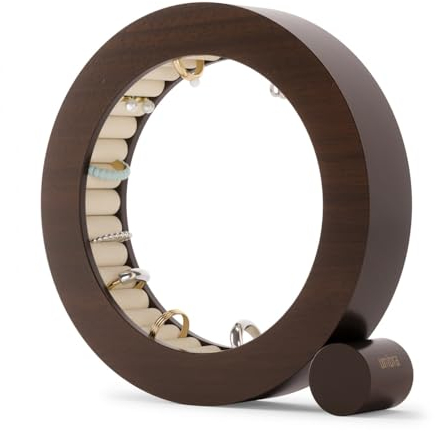 Umbra Ferris Schmuck Organizer, Ringhalter aus Holz, Walnuss
