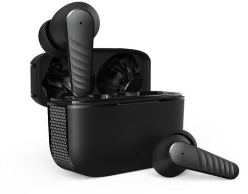 KippyKul Bluetooth Wireless Earbuds, TWS Headsets, HiFi Sound, Deep Bass, Sports, Gaming, Waterproof, Noise-Cancelling Mic, Black (black)