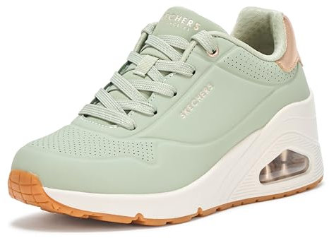 Skechers Damen UNO Wedge-Hi Steps Sneaker, Salbei, 38 EU