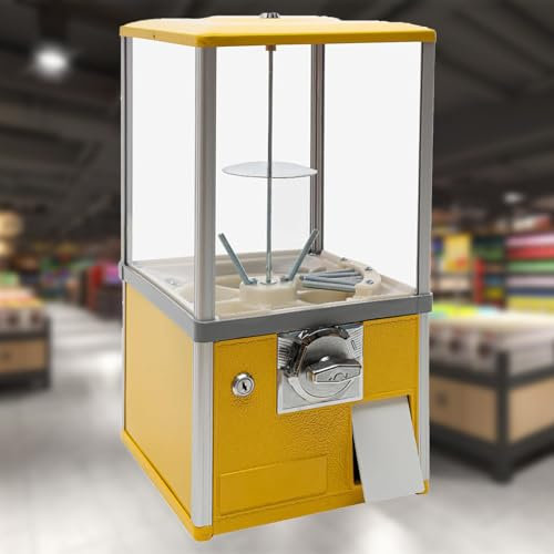 Machine à chewing-gum, grande machine à bonbons et à chewing-gum, machine à bonbons à pièces, machine à capsules automatique pour magasins de détail, pour jouets à capsules de 4,5 à 5,5 cm(Yellow,10 P