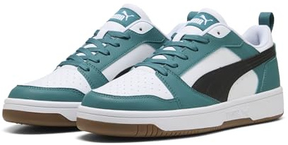 PUMA Erwachsene Rebound V6 Low Sneakers 42, Emerald Ice Black White Green