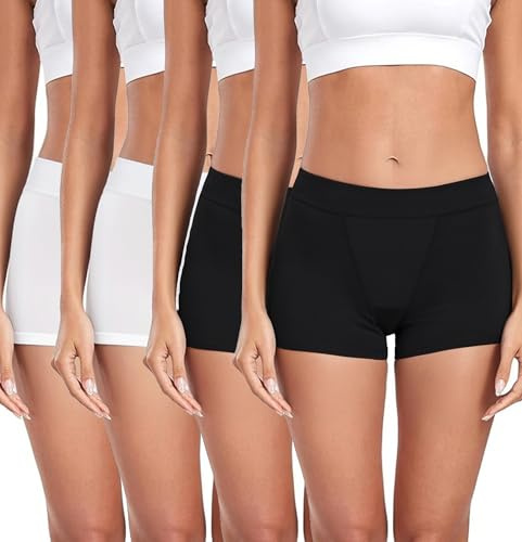 Ocexteur Short Sport Cycliste Femme Boxer Femme Coton Legging Court Yoga Fitness Shorty sous Robe Anti Frottement Cuisse