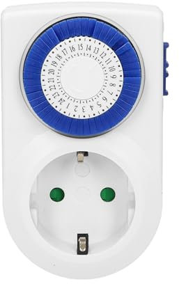 Temporizador mecánico con enchufe Schuko - fácil y respetuoso con el medio ambiente para controlar sus dispositivos
