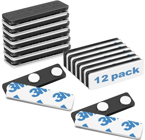deegbbyi 15 Paar Magnetischer Vorhang Verschluss, Verdunkelungsrollo Zubehör für Fensterrollos, Vorhang Magnete mit Kleber, Magnetisches Namensschild, für Zuhause Schlafzimmer Büro Dekorativer