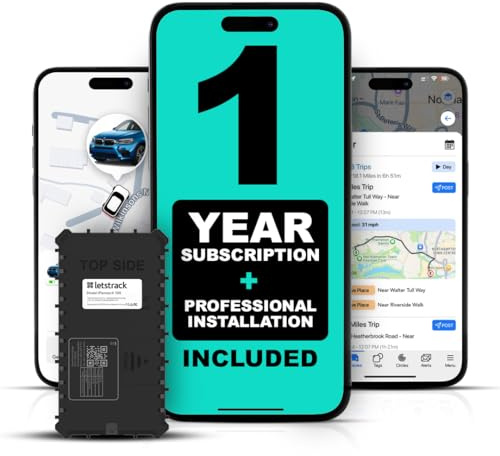 Letstrack Shield 4G Car Bike Van Fits All Vehicles GPS Tracker with Fuel Cut off Remote Immobiliser & Anti-theft Key Protection, 1Year Sim Plan for Android & iOS App SOS Live Location, Geofence Alert