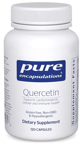 Pure Encapsulations Quercetin - 500 mg - Immune Support, Cellular Health & Heart Health - Antioxidant Supplement - Gluten Free & Non-GMO - 120 Capsules