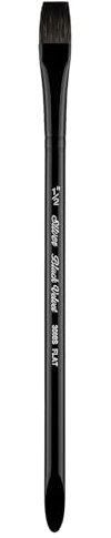 Silver Brush 3008S-012 Black Velvet Short Handle Blend Squirrel and Risslon Brush, Square Wash, 1/2-Inch