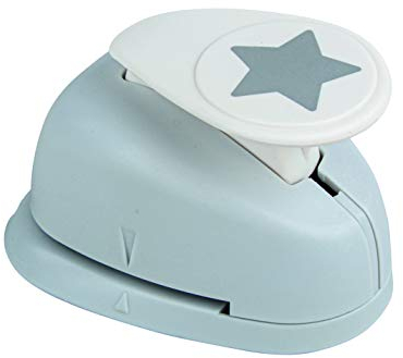 Rayher Hobby 89793000 Motivstanzer Stern, ø 2,54 cm- 1 Zoll, geeignet für Papier/Karton bis zu 200g/m²