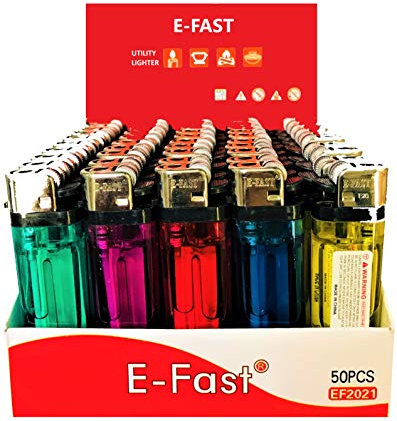 Trendz Disposable Child Safe Cigarette Lighters - 100 Count (2 Packs of 50) - Display Boxed