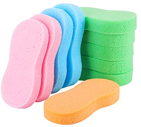 WINOMO 10 Stück Car Wash Schwämme Bunte Wasch-Tool Knochen-Design für Polieren Porous Car Wash Schwämme, zufällige Farbe