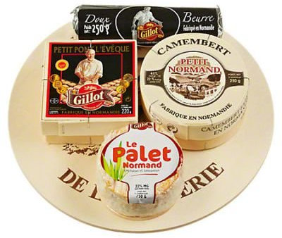 Gillot Plateau Normand N°7 Käseplatte mit Rollenbutter ca. 870 g