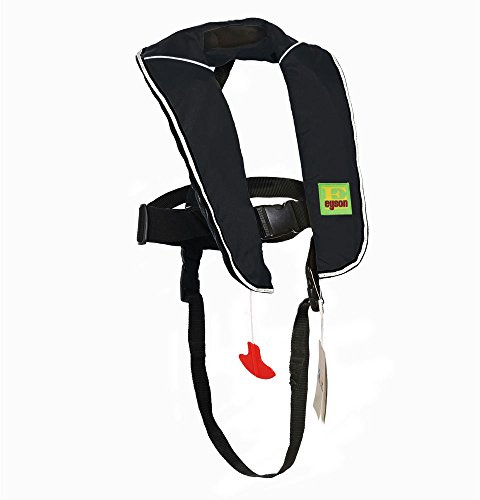Top Safety Child Life Jacket with Whistle - Auto Inflatable Slim Lifejacket Life Vest PFD for Children Kids Youth - Boating Fishing Sailing Kayaking Surfing Swimming - Adjustable Life Saving Vest