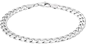 Amor Armband 925 Sterling Silber Herren Armschmuck, 20 cm, Silber, Kommt in Schmuck Geschenk Box,