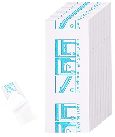 LUTER 15 Pack Clear Fly Paper Strips Indoor Window Fly Traps for Windows Kitchen Houseflies Gnats Other Flying Insects (8 x 3 Inches)