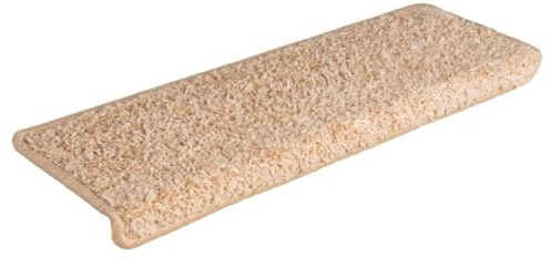 vidaXL Alfombrillas para escaleras 15 Unidades 65x21x4 cm Borde Rectangular Dorado