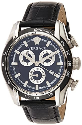 Versace Herrkronograf klocka i läder med kvarts - VE2I00121