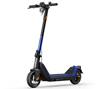 NIU KQi3 Sport E-Scooter mit Deutscher Straßenzulassung (max. 20km/h, bis zu 40km Reichweite, bis zu 15% Steigung, 9,5 Luftreifen, max. 100kg Belastung, Display & App, klappbar) Blau/Anthrazit