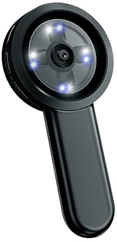 Ctwezoikmt Tragbares USB-Elektronenmikroskop, 5,1 cm, IPS-Display, Schmuck und Münzbewertungsinstrument, langlebig, feine Verarbeitung