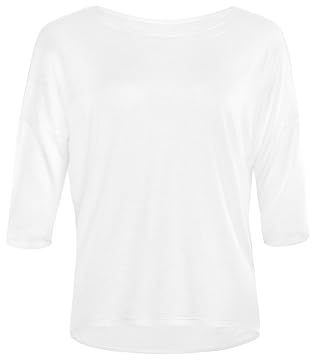 WINSHAPE Damen Seidig Weiches Bambus-3/4-arm Shirt Bams001 Camiseta, Blanco, XX-Large Mujeres