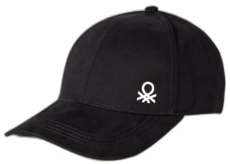 United Colors of Benetton - Gorro con Visera 6yctca01y, Juego de Accesorios de Invierno Unisex – Niños y jóvenes, Negro, KL