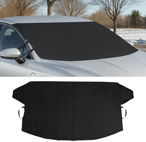 UHANBUT Car Front Windshield Snow Ice Cover, 57''×35'' Auto Sun Shade,Front