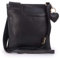 Gigi - Damen Leder Umhängetasche - Crossbody Bag/Handtasche Klein - Verstellbarer Schultergurt - mit Herz Schlüsselring - OTHELLO 2057 - Schwarz